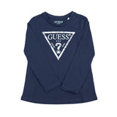 Guess Girls Long Sleeve T-Shirt In Navy