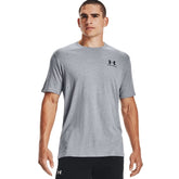 Under Armour Mens Sportstyle Left Chest T-Shirts In Grey