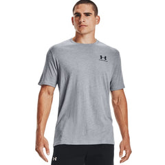 Under Armour Mens Sportstyle Left Chest T-Shirts In Grey