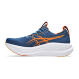 Asics Mens Gel Nimbus 28 Shoes In Blue And Orange