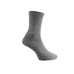 Cape Mohair Mens Ribbed Anklet Socks In Light Grey