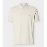 Calvin Klein Mens Monogram Pique Golfer In Beige