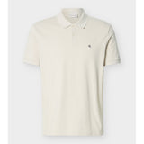 Calvin Klein Mens Monogram Pique Golfer In Beige