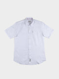 Ben Sherman Mens Short Sleeve White Linen Shirt