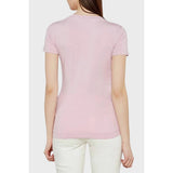 Guess Womens Sequins Logo T-Shirt In Pink