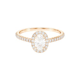 0.50ct Oval Halo Engagement Ring