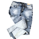 Soviet Mens Lazano Skinny Jeans In Acid Wash
