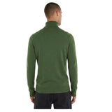 Calvin Klein Mens Merino Turtle Neck Sweater In Dark Green