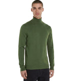 Calvin Klein Mens Merino Turtle Neck Sweater In Dark Green