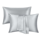 Cotton Co Satin Pillow Case Set In Silver