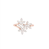 Daisy Diamond Triple Flower Ring