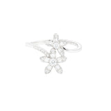 Daisy Diamond Double Flower Ring