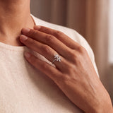Daisy Diamond Double Flower Ring