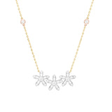 Daisy Diamond Triple Flower Necklace