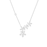 Daisy Diamond Quad Flower Necklace
