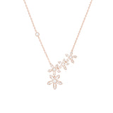 Daisy Diamond Quad Flower Necklace