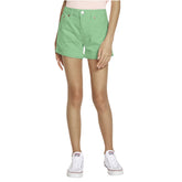 Levis Girls Angled Fray Cuff Shorts In Green
