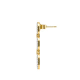 Bond Of Love Full Diamond Triple Link Earrings