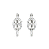 Bond Of Love Full Diamond Link Hoop Earrings