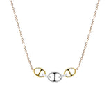 Bond Of Love Diamond Triple Link Necklace