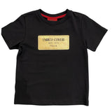 Enrico Coveri Boys Gold Logo T-Shirt In Black