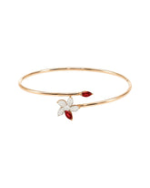 Posy Ruby & Diamond Flower Bangle