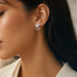 Posy Ruby & Diamond Flower Circle Earrings