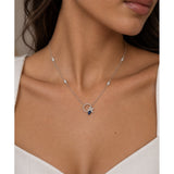 Posy Sapphire & Diamond Flower Circle Necklace