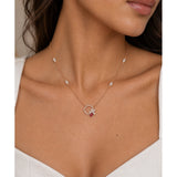 Posy Ruby & Diamond Flower Circle Necklace