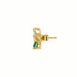 Posy Emerald & Diamond Flower Earring