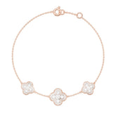Clover Diamond Triple Bracelet