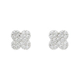 Clover Diamond Stud Earrings