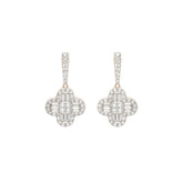 Clover Diamond Hoop Earrings