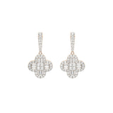 Clover Diamond Hoop Earrings