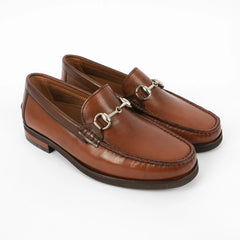 Florsheim Mens Berkley Flex Bit Leather Shoes In Cognac