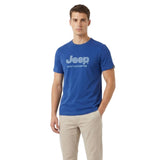 Jeep Mens Fashion Basic Graphic T-shirt In Royal Blue