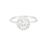 1.00ct Round Halo Engagement Ring