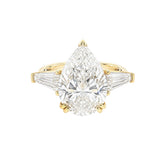 12.00ct Pear and Baguette Trilogy Engagement Ring