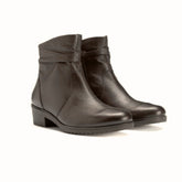 Hush Puppies Ladies Picabo Leather Boots In Coffee