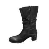 Hush Puppies Womens Korda Leather Boots In Black