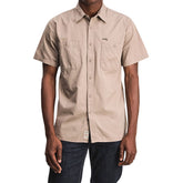 Jeep Mens Short Sleeve Workshirt In Khaki