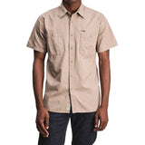 Jeep Mens Short Sleeve Workshirt In Khaki