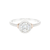 1.00ct Round Halo Engagement Ring