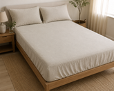 Cotton Co Cashmere Linen Fitted Sheet Set In Neutral
