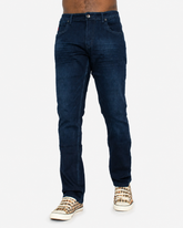 Soviet Mens 9060 Straight Leg Jeans in Black & Blue