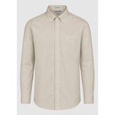Pringle Mens Alexander Textured Easy Care Classic Shirt In Stone