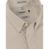 Pringle Mens Alexander Textured Easy Care Classic Shirt In Stone