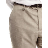 Polo Mens Custom Fit Linen Trousers In Stone