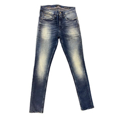 Vialli Mens Zipper Fly Jeans In Blue