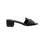 Polo Womens Block Mule Shoes In Black